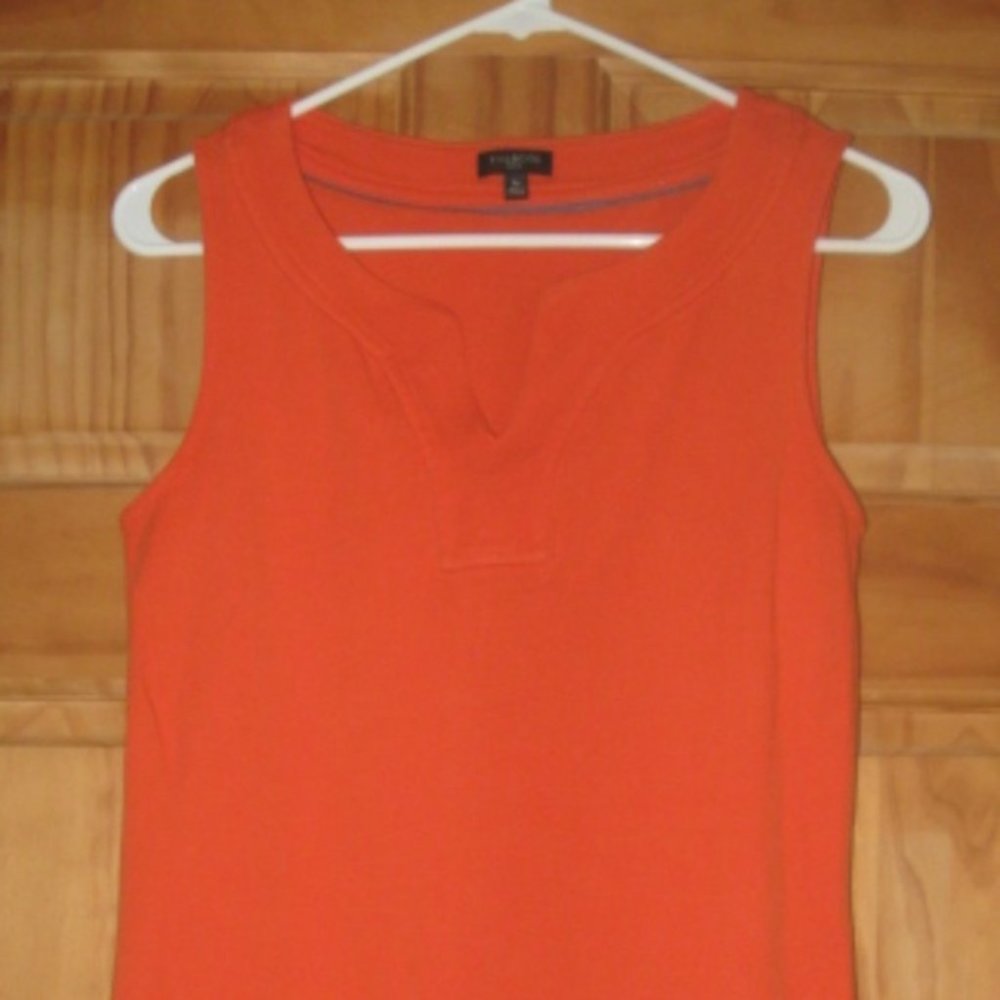 Talbots Petite Orange Sleeveless Dress